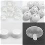 24 Pcs Squeaker Plastique Grelot pour Hochet Bébé Hochet Boîte Blanc Jouets Couineurs en Plastique Transparent pour Bricolage Po