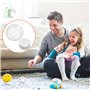 24 Pcs Squeaker Plastique Grelot pour Hochet Bébé Hochet Boîte Blanc Jouets Couineurs en Plastique Transparent pour Bricolage Po