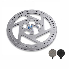 Yungeln Disque de frein 120 mm et 2 plaquettes de frein avec 5 trous pour accessoire trottinette électrique xiaomi m365 pro