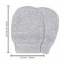 4 Paires de Bébé Gants Doux Ajustable Anti-Rayures Moufle Naissance pour Garçon Filles 0-6 Mois