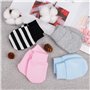 4 Paires de Bébé Gants Doux Ajustable Anti-Rayures Moufle Naissance pour Garçon Filles 0-6 Mois