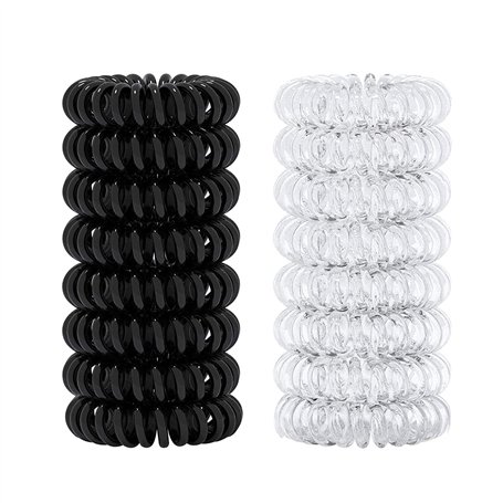 16 PCS Elastique à cheveux Elastique cheveux spirale Bandeaux de queue de cheval Accessoire de Coiffeur