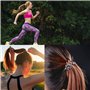 16 PCS Elastique à cheveux Elastique cheveux spirale Bandeaux de queue de cheval Accessoire de Coiffeur, Noir 8 pièces/Transpare