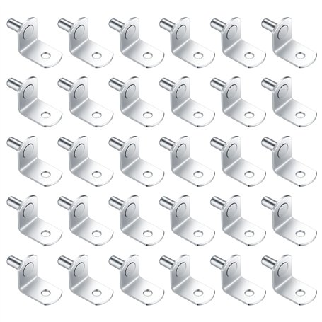30 Pièces Chevilles de Support d'Étagère Métal