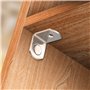 30 Pièces Chevilles de Support d'Étagère Métal, 5mm L Forme Support Équerre pour Meuble Armoire Placard Bibliothèque