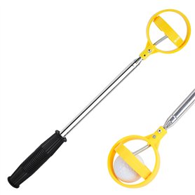 Retriever de Balle de Golf Télescopique Outil Acier Inoxydable Golf Ball Retriever Accessoires Portable Poignée Confortable pour