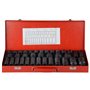Lot de 35 douilles à choc 1/2" 6 pans 8-32 mm métriques profondes Outils de garage
