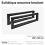 Natural Goods Berlin 2x Console Murale RECTANGLE | Support de lavabo stable | Montage mural facile | Support d'étagère en métal 