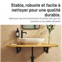 Natural Goods Berlin 2x Console Murale RECTANGLE | Support de lavabo stable | Montage mural facile | Support d'étagère en métal 