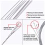 Cable de Frein Vélo, Universel Cable Vitesse VTT avec Embouts à sertir et Donuts, 2 Set Câble Frein Velo 2m et Câble de Vitesse 