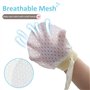 NOCHME Moufles Bebe Naissance Fille Garçon 0-3-6-12 Mois,3 Paires élasticité Réglable Mailles Respirantes Sans Gants De Bébé Nou