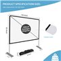 Écran de Projection avec Support 120 Pouces 16:9 HD 4K Écran de Projection intérieur extérieur pour cinéma Maison Écran de Proje