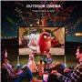 Écran de Projection avec Support 120 Pouces 16:9 HD 4K Écran de Projection intérieur extérieur pour cinéma Maison Écran de Proje