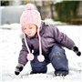 Enfants Moufle d'hiver Chauds, Bebe Gants Tricotés à Rayures Extensibles Magiques Mitaines pour Fille Garçons Unisex, Enfants 1-