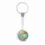 IKAAR Porte-clés en forme de globe terrestre rotatif double face avec carte du monde
