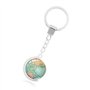 IKAAR Porte-clés en forme de globe terrestre rotatif double face avec carte du monde, multicolore, S, Motif