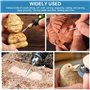 Sculpture sur Bois Jeu de Mèches pour Outil Rotatif, 5 pièces Mèches de Sculpture sur Bois avec Tige de 1/8 pouces pour Bricolag