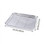 CHICIEVE Plaque de cuisson avec grille de refroidissement amovible en acier inoxydable pour barbecue (poêle + 1 support) (36 x 2
