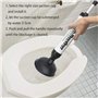 cococity Puissant Déboucheur de Toilettes avec 2 Ventouses, Haute Pression en ABS pour Salle de Bain, Toilettes, Baignoire, Douc