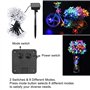 DIWUJI Guirlande Lumineuse Solaire Jardin Exterieur, 7 M 50 LED Imperméable Lumières féériques Fleur Décor Festival Coloré Lumiè