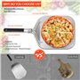 UIHOL Professionnelle Pelle a Pizza Perforée 32 x 32 cm, Support de Grande Surface, avec Poignée Pliable pour Four et Barbecue p