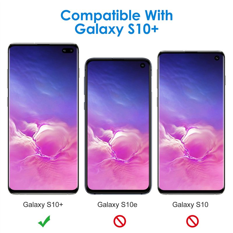 Image secondaire de JETech Protection Écran Compatible Samsung Galaxy S10 Plus S10+, Film Ultra HD en TPU, Coque Compatible, Lot de 2