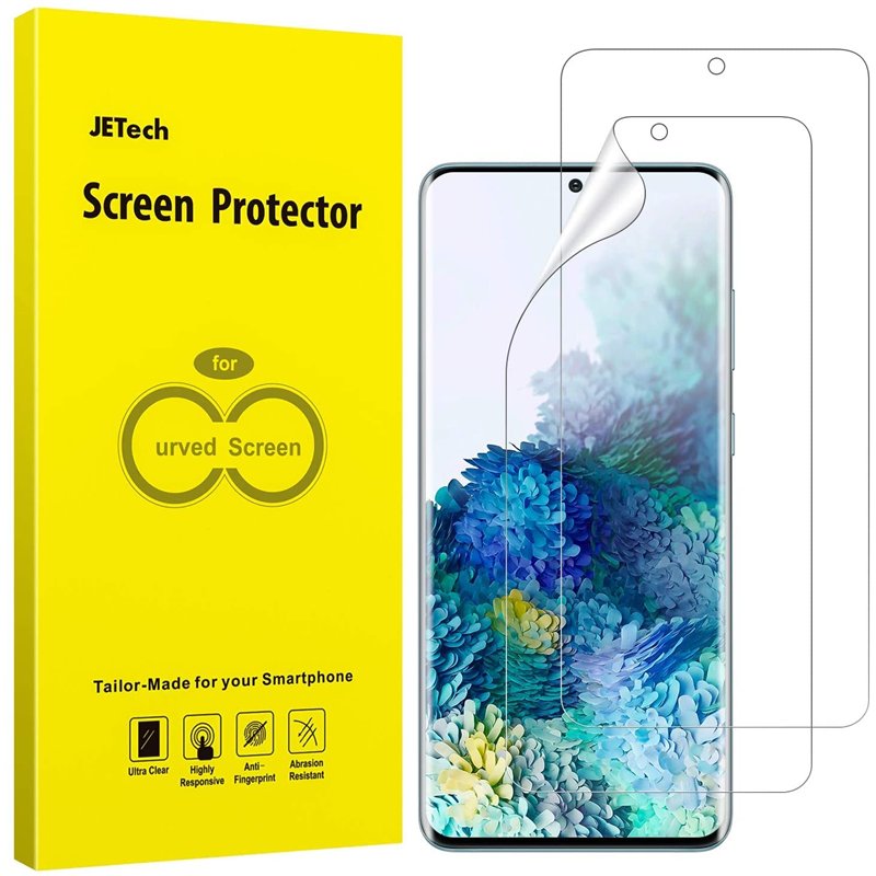JETech Protection Écran Compatible avec Samsung Galaxy S20 Plus 5G 6,7 Pouces, Film en TPU Flexible HD Clair, Compatible avec Co