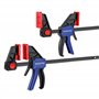 WORKPRO Jeu de Serre-joints Rapide 2 Pièces en Acier et Nylon Renforcé pour une Fixation Précise