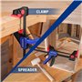 WORKPRO Jeu de Serre-joints Rapide 2 Pièces en Acier et Nylon Renforcé pour une Fixation Précise, Largeur de Serrage 305 mm, For