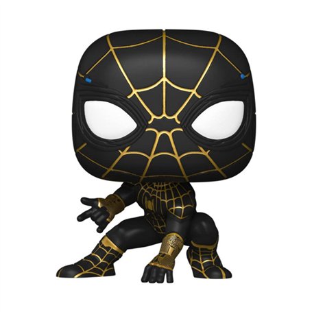 Funko POP! Jumbo: SM: Spider-Man Black & Gold Suit - Spiderman No Way Home - Figurine en Vinyle à Collectionner - Idée de Cadeau