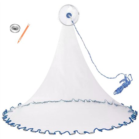 SANON Filet de Pêche à la Main en Nylon Monofilament Avec Corde