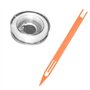 SANON Filet de Pêche à la Main en Nylon Monofilament Avec Corde, Appât Piège, Φ2.4m / 95pouces, Maille de 0,5 Doigt
