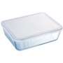 Boîte de conservation rectangulaire - PYREX - 1451007 - Couvercle en plastique - Verre borosilicate - 27 x 22 cm
