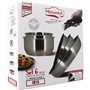 Batterie de cuisine - Induction - MENASTYL - 7930018 - Inox - 6 pieces - Poignée amovible - Gris