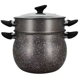 Couscoussier - MENASTYL - 6020033 - En aluminium effet marbre - 9 litres - Tous feux dont induction