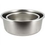 Lot de 2 boîtes hermétiques avec couvercle - MENASTYL - 5040178 - En acier inoxydable - Ronde - 15 et 20 cm - Compatibles micro-