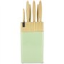 Bloc de couteaux 6 pieces - MENASTYL - 5041060 - Lame céramique - En polypropylene - Céladon