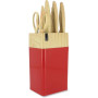 Bloc de couteaux 6 pieces - MENASTYL - 5041061 - Lame céramique - En polypropylene - Magenta