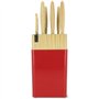 Bloc de couteaux 6 pieces - MENASTYL - 5041061 - Lame céramique - En polypropylene - Magenta