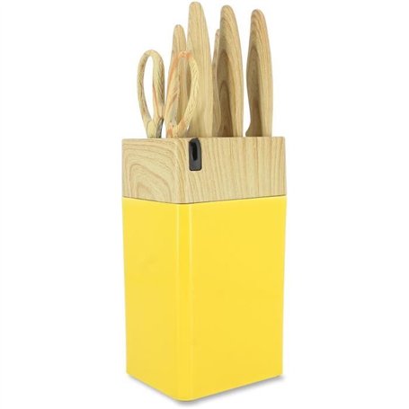 Bloc de couteaux 6 pieces - MENASTYL - 5041062 - Lame céramique - En polypropylene - Safran