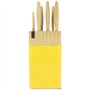 Bloc de couteaux 6 pieces - MENASTYL - 5041062 - Lame céramique - En polypropylene - Safran