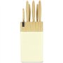 Bloc de couteaux 6 pieces - MENASTYL - 5041063 - Lame céramique - En polypropylene - Creme