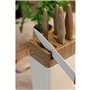 Bloc de couteaux 6 pieces - MENASTYL - 5041063 - Lame céramique - En polypropylene - Creme