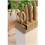 Bloc de couteaux 6 pieces - MENASTYL - 5041063 - Lame céramique - En polypropylene - Creme