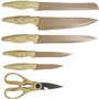 Bloc de couteaux 6 pieces - MENASTYL - 5041064 - Lame céramique - En polypropylene - Noisette