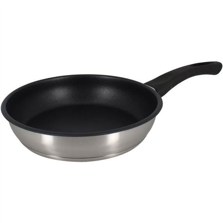Poele - MENASTYL - 6020244 - En acier inoxydable - 20 cm - Tous feux dont induction