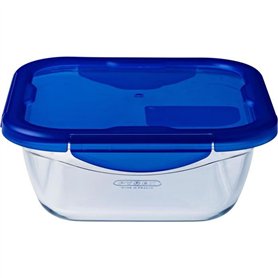 Boîte carrée avec couvercle - PYREX - 1451030 - 16 cm-800 ml - Cook & Go - Base en verre borosilicate