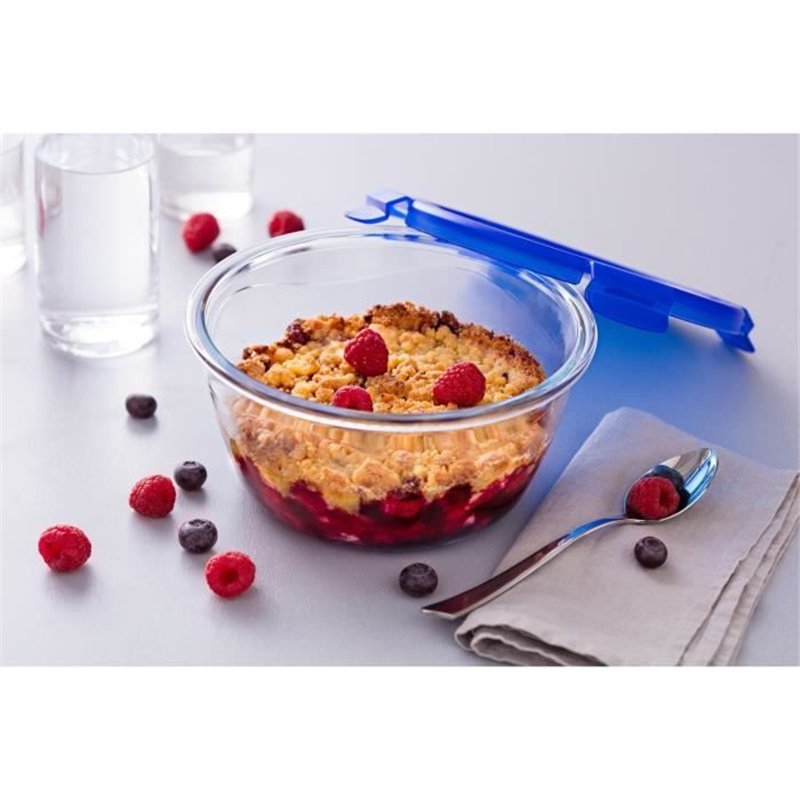Image secondaire de Boîte ronde avec couvercle - PYREX - 1451034 - 20 cm - 1,6 L - Cook & Go - Base en verre borosilicate
