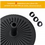 Outsunny Pied de Parasol Base de lestage Parasol Rond Ciment HDPE Motif Rosace Ø 49 cm Poids Net 14 Kg Noir