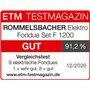 ROMMELSBACHER Set à fondue électrique F 1200 – Casserole à fondue en acier inoxydable (2,5 litres), 6 fourchettes à fondue, 3 pr